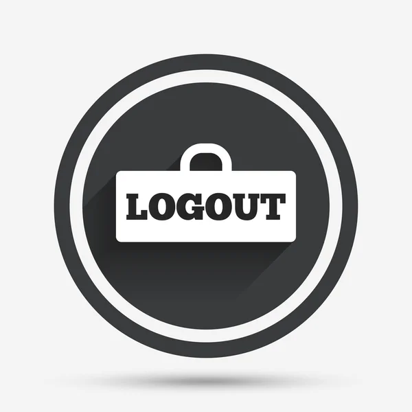 Logout sign icon. Log out symbol. Lock. — Stock Vector