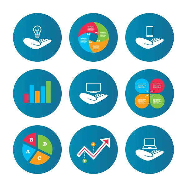 Yardım simgeleri eller. Koruma ve sigorta.