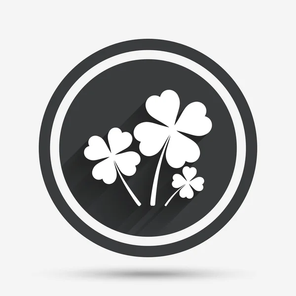 Kleeblätter mit vier Blättern. st patrick symbol. — Stockvektor