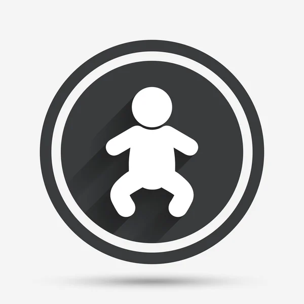 Icono de signo infantil bebé. Símbolo de niño pequeño . — Archivo Imágenes Vectoriales