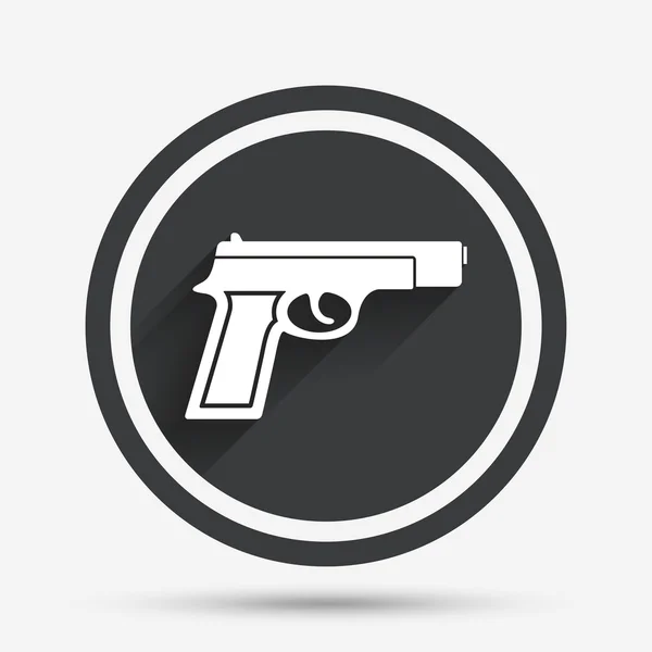 銃記号アイコン。銃器武器シンボル. — ストックベクタ