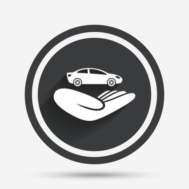 Araba sigorta işareti. Taşıma el tutar.