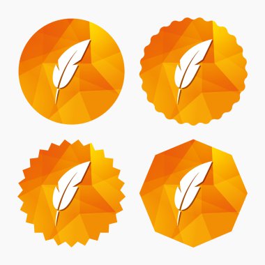 geçiş yumuşatma işareti simgesi. Retro kalem simgesi.