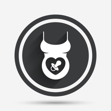 hamile kadın gömlek işareti simgesi. Annelik sembolü.