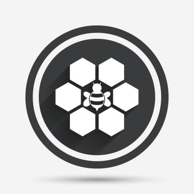 Petek işareti simgesi. Tatlım hücre simgesi.