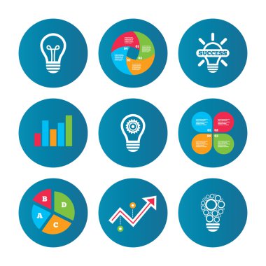 ışık lamba simgeler. enerji tasarrufu sembolleri.