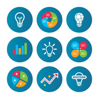 ışık lamba simgeler. enerji tasarrufu sembolleri.