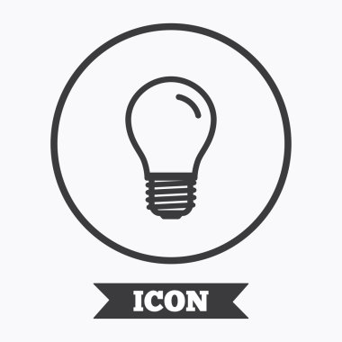 Ampul simgesi. Lamba E27 vida soketi sembolü.