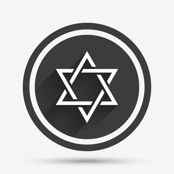 Étoile de David signe icône. Symbole d'Israël . — Image vectorielle