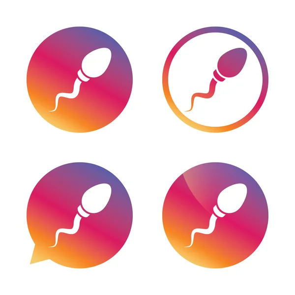 Icona del segno dello sperma. Simbolo di fecondazione . — Vettoriale Stock