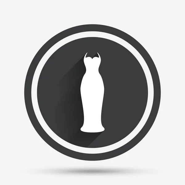 Icono de signo de vestido de novia. Elegante símbolo de novia . — Vector de stock