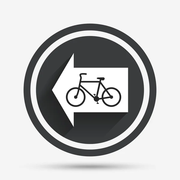 Bicicleta rastro signo icono. Vía ciclista . — Archivo Imágenes Vectoriales