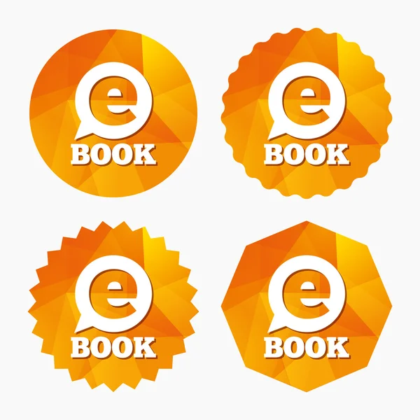 E-boken tecken ikon. elektronisk bok symbol. — Stock vektor
