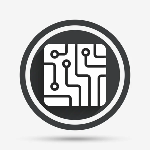 Icona del cartello del circuito. Simbolo tecnologico . — Vettoriale Stock