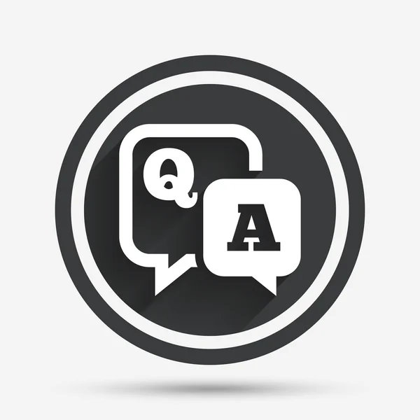 Значок ответа на вопрос. Q & A symbol . — стоковый вектор