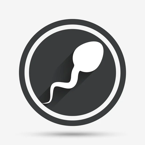 Sperma aláírás ikonra. megtermékenyítés szimbóluma. — Stock Vector