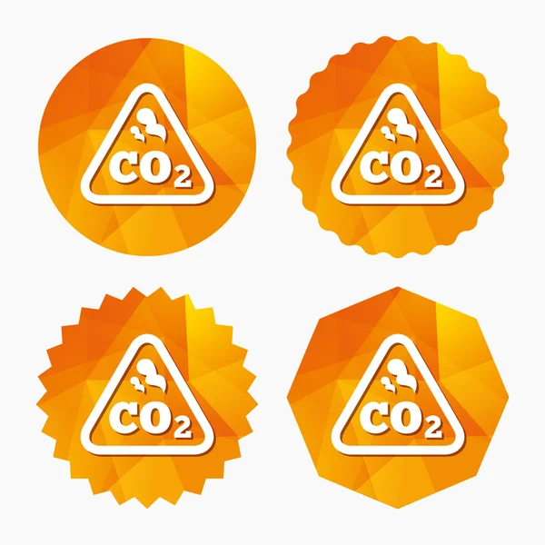 CO2 carbon dioxide formula sign icon. Chemistry. — Stock Vector