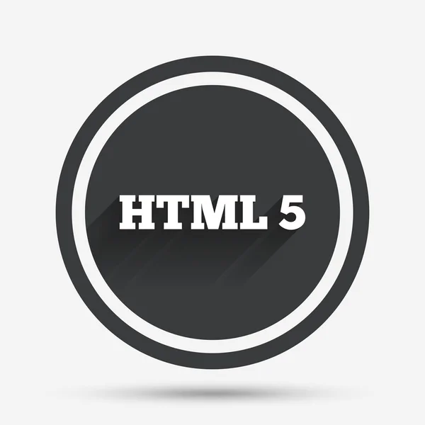 HTML5 sign icon. New Markup language symbol. — Stock Vector