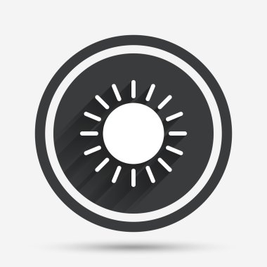 Güneş simgesi. Güneş ışığı yaz sembolü.