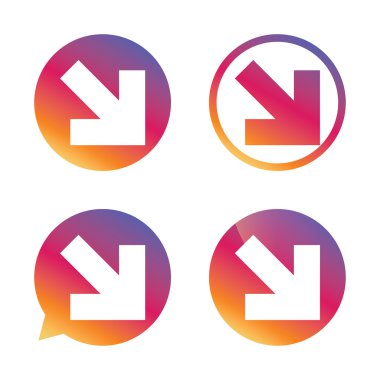 ok işareti simgesi. En yakın düğme. Gezinti simgesi.