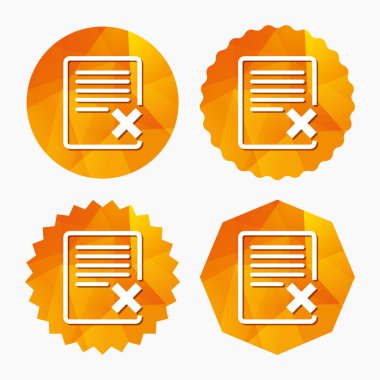 silmek dosya işareti simgesi. belge simgesini kaldırmak.