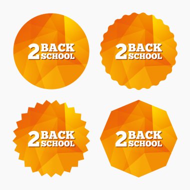 geri okul işareti simgesi. geri 2 okul sembolü.