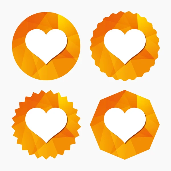 Love icon. Heart sign symbol. — Stock Vector