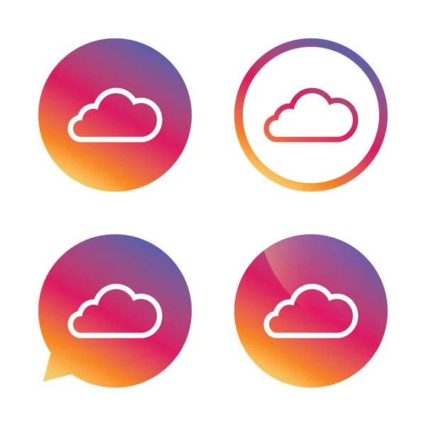 Cloud sign icon. Data storage symbol. — Stock Vector