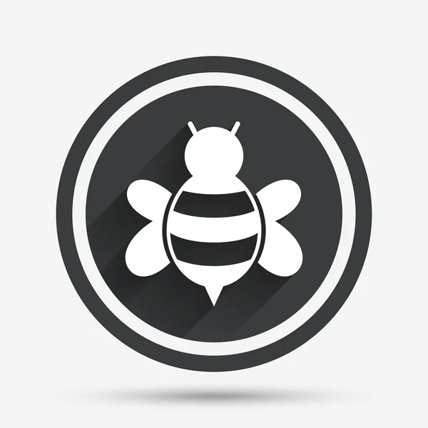 蜜蜂标志图标。蜜蜂或 api 的符号. — 图库矢量图片