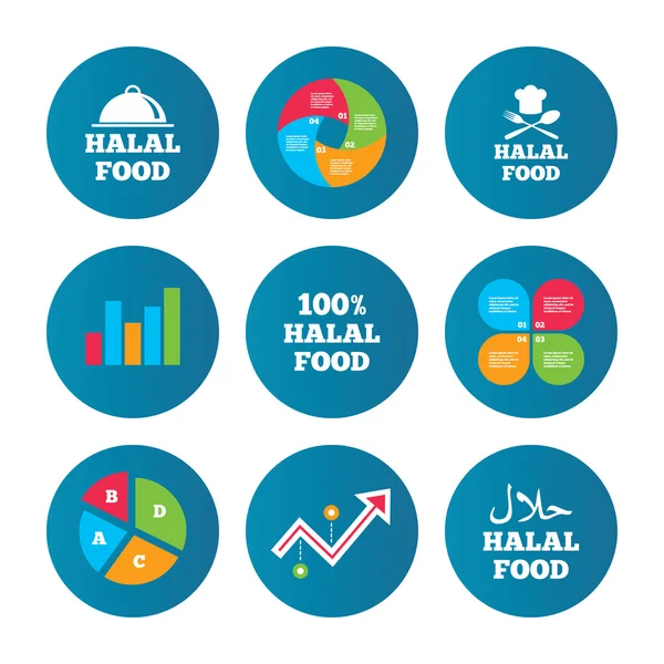 Halal τροφίμων εικονίδια. φυσικό γεύμα σύμβολο. — Διανυσματικό Αρχείο