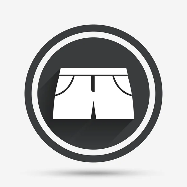 Women's sport shorts sign icon. Clothing symbol. — Stock Vector