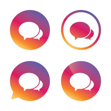 Konuşma kabarcıklar simgesi. Sohbet veya bloglama işareti.