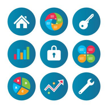 ev anahtar simgesi. İngiliz anahtarı servis Araç simgesine.