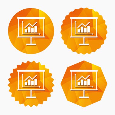 sunu billboard işareti simgesi. Diyagram simgesi.