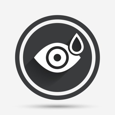 göz su damla işareti ile. Gözlerinin içine damla.