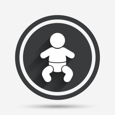 Bebek Bebek işareti simgesi. Yürümeye başlayan çocuk sembolü.