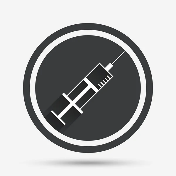 Syringe sign icon. Medicine symbol. — Stock Vector