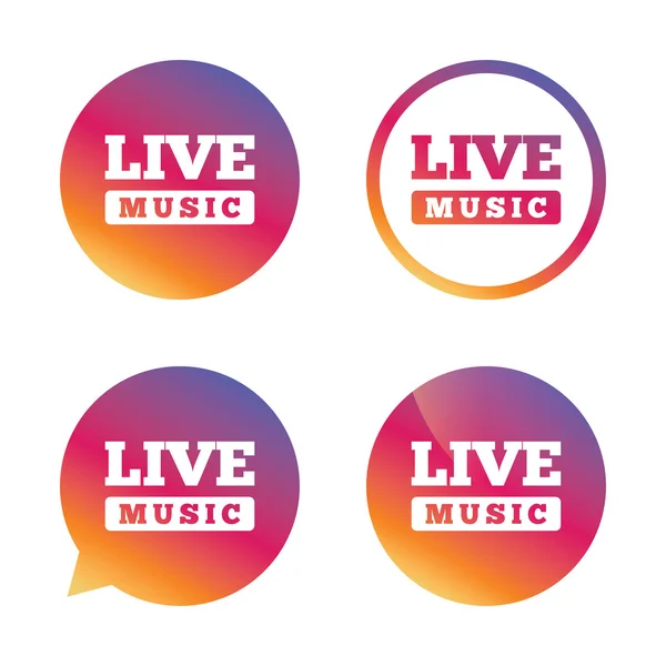 Live music sign icon. Karaoke symbol. — Stock Vector