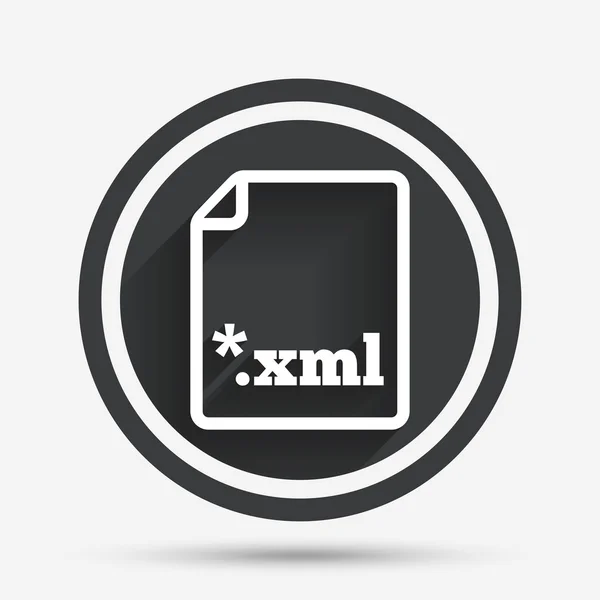 ファイル ドキュメント アイコン。ダウンロード xml] ボタン. — ストックベクタ