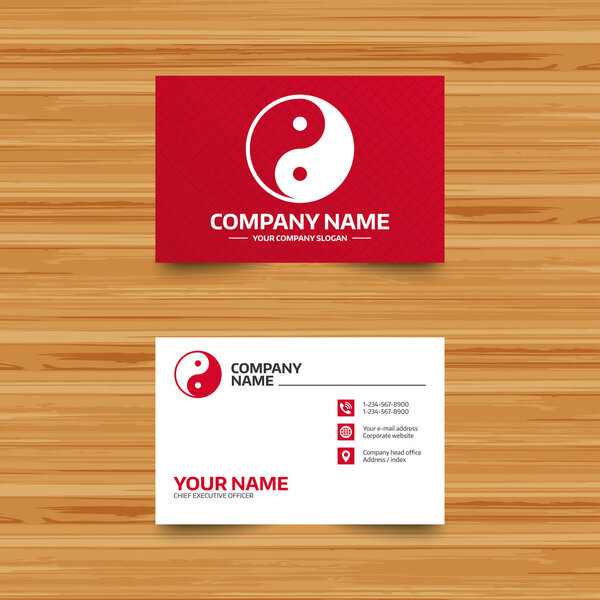 Ying yang sign icon. Harmony and balance symbol.