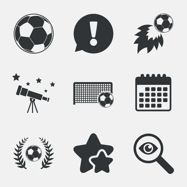 Iconos de fútbol. Fútbol deporte pelota . — Vector de stock