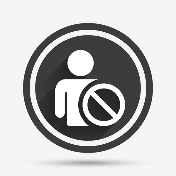 Blacklist sign icon. User not allowed symbol. — Stock Vector