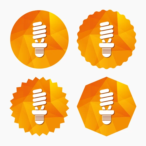 Fluorescentielamp lamp teken pictogram. energiebesparing. — Stockvector