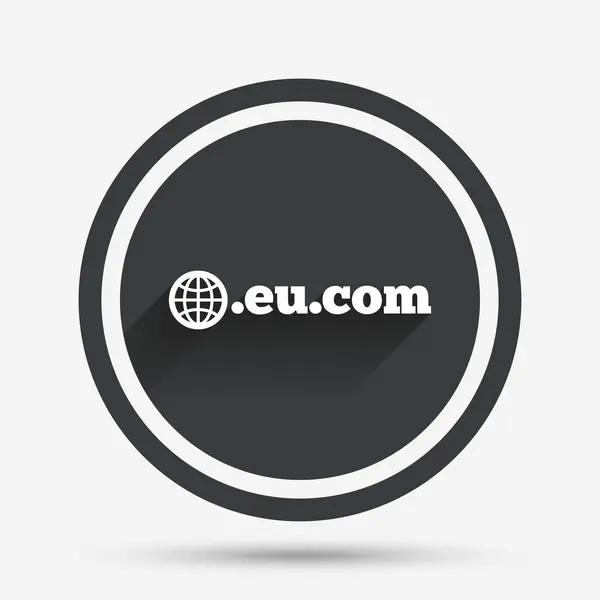 域 eu.com 标志图标。互联网的子域. — 图库矢量图片
