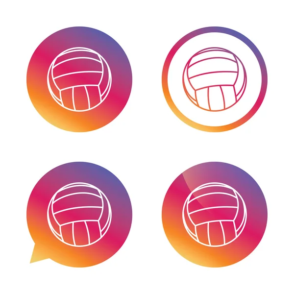 Volleybal teken pictogram. strand sport symbool. — Stockvector
