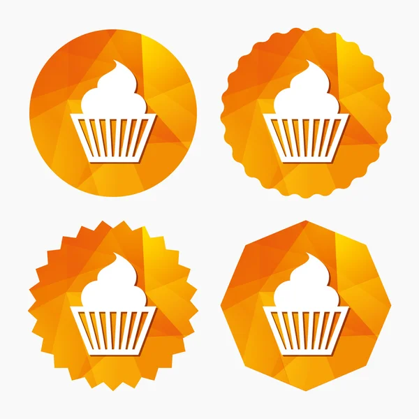 Icône signe muffin. Cupcake symbole . — Image vectorielle