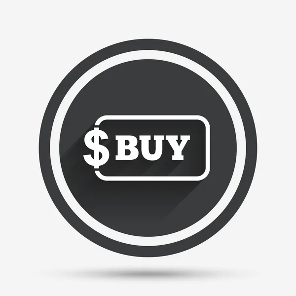 Αγοράστε το εικονίδιο "υπογραφή". online αγορά κουμπί Δολάριο. — Διανυσματικό Αρχείο