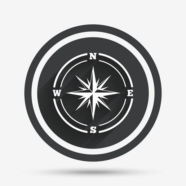 Kompass tecken ikon. Windrose navigering symbol. — Stock vektor
