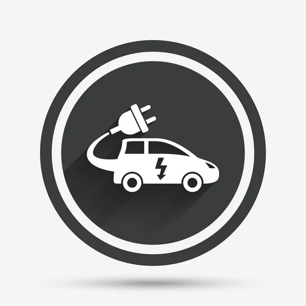Icône de voiture électrique. Symbole à hayon . — Image vectorielle