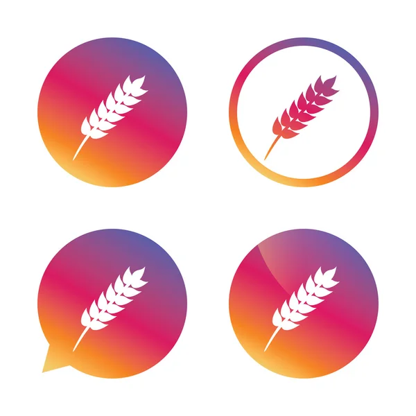 Icono de signo libre de gluten. Sin símbolo de gluten . — Vector de stock